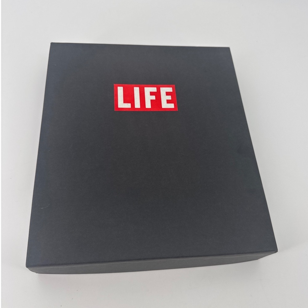 LIFE Magazine Burnes of Boston Photo Album Black Iconic Logo Collage Boxed